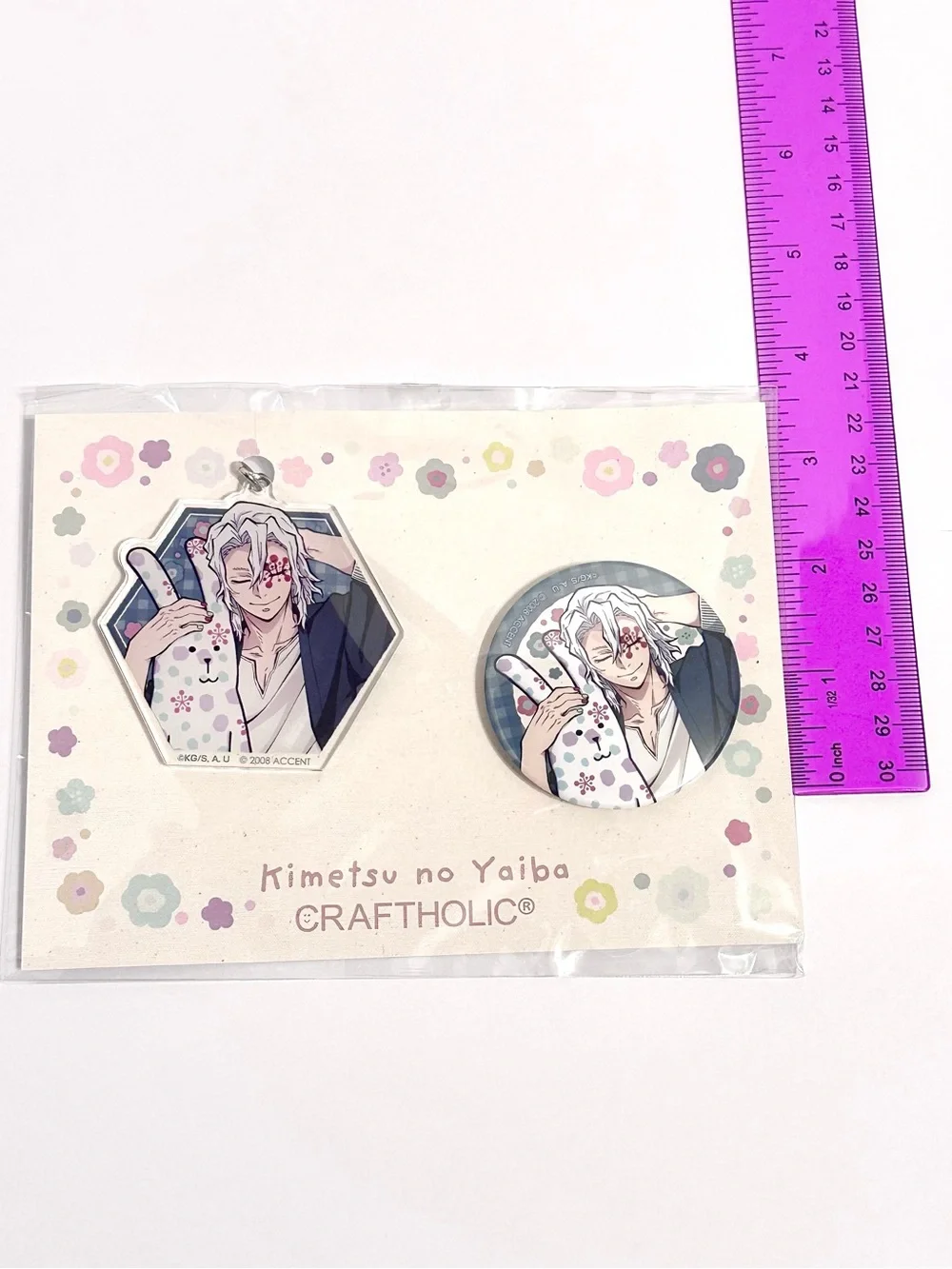 Demon Slayer: Kimetsu no Yaiba CRAFTHOLIC Uzui Tengen Can Badge Pin & Keychain